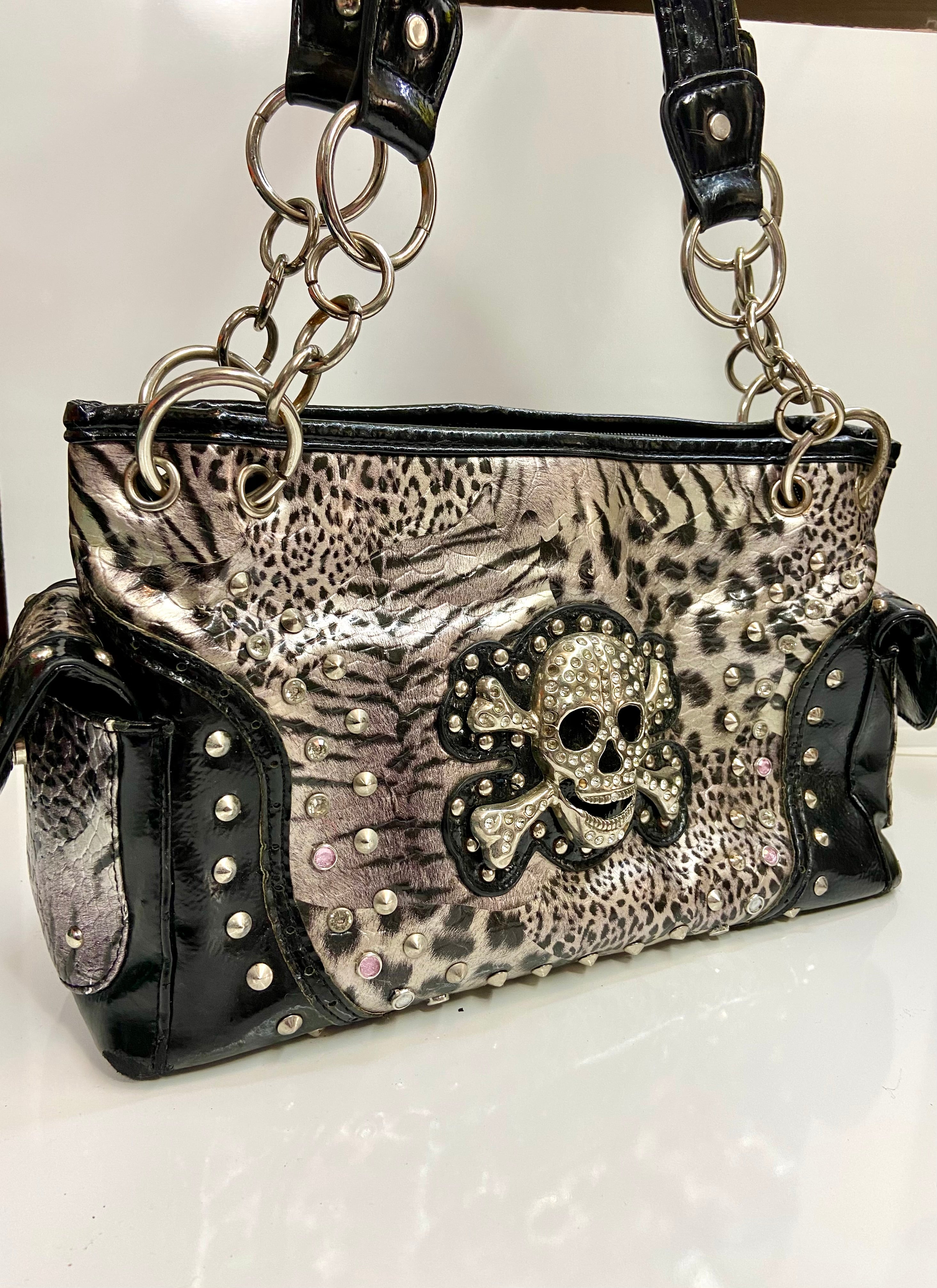 Studded Pirate Skull Purse