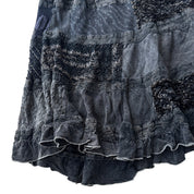 Vintage Italian Patchwork Midi Skirt (M)