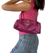 Y2K Magenta Buckle Bag