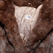 Genuine Rabbit Fur Brown Vintage Coat (XL)