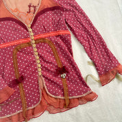 Italian Designer Polka Dot Top (S)