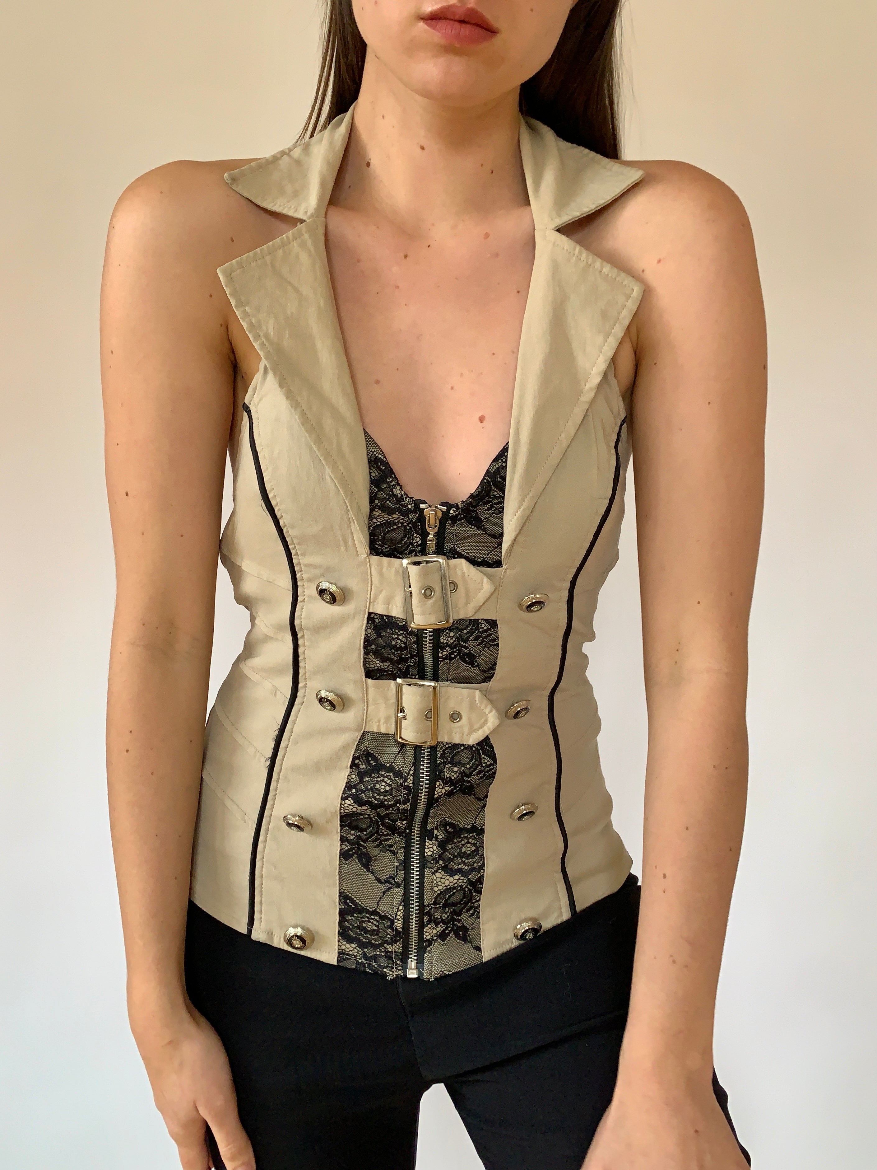Y2K Buckle Top - M/L