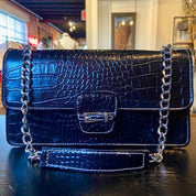 Vintage 2000's LIZ CLAIBORNE purse Croc Embossed...