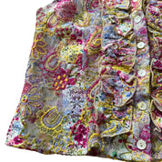 Vintage Italian Embroidered Blouse (S)