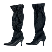 BCBG Black Leather Boots (7.5)