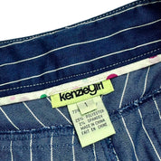 Y2K Pinstripe Denim Capris (XS)