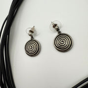 Circle Spiral Pendant set