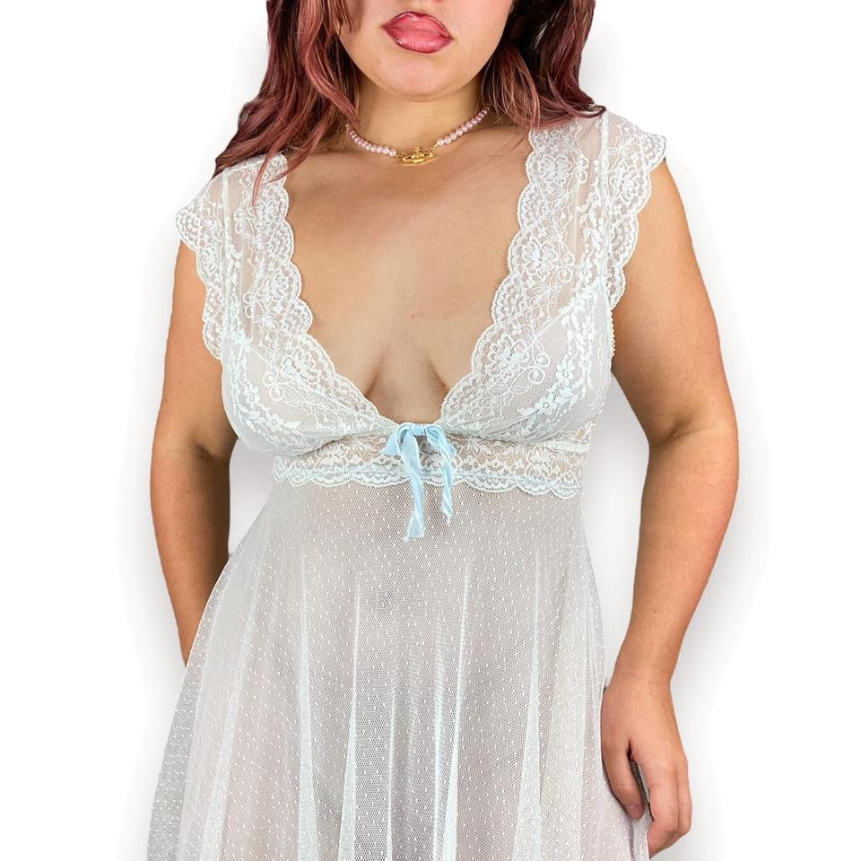 Oscar De La Renta Vintage Lace Babydoll (S)