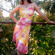 Pink & Yellow Sequin Mesh Dress (S/M)