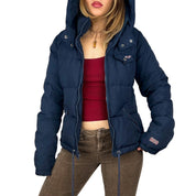 2000s Hollister Navy Puffer Coat (L)