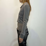 Vintage Utility Zip Cropped Light Jacket (M)