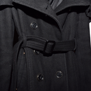 Miss Sixty M60 Black Wool Mini Trench Coat (L)