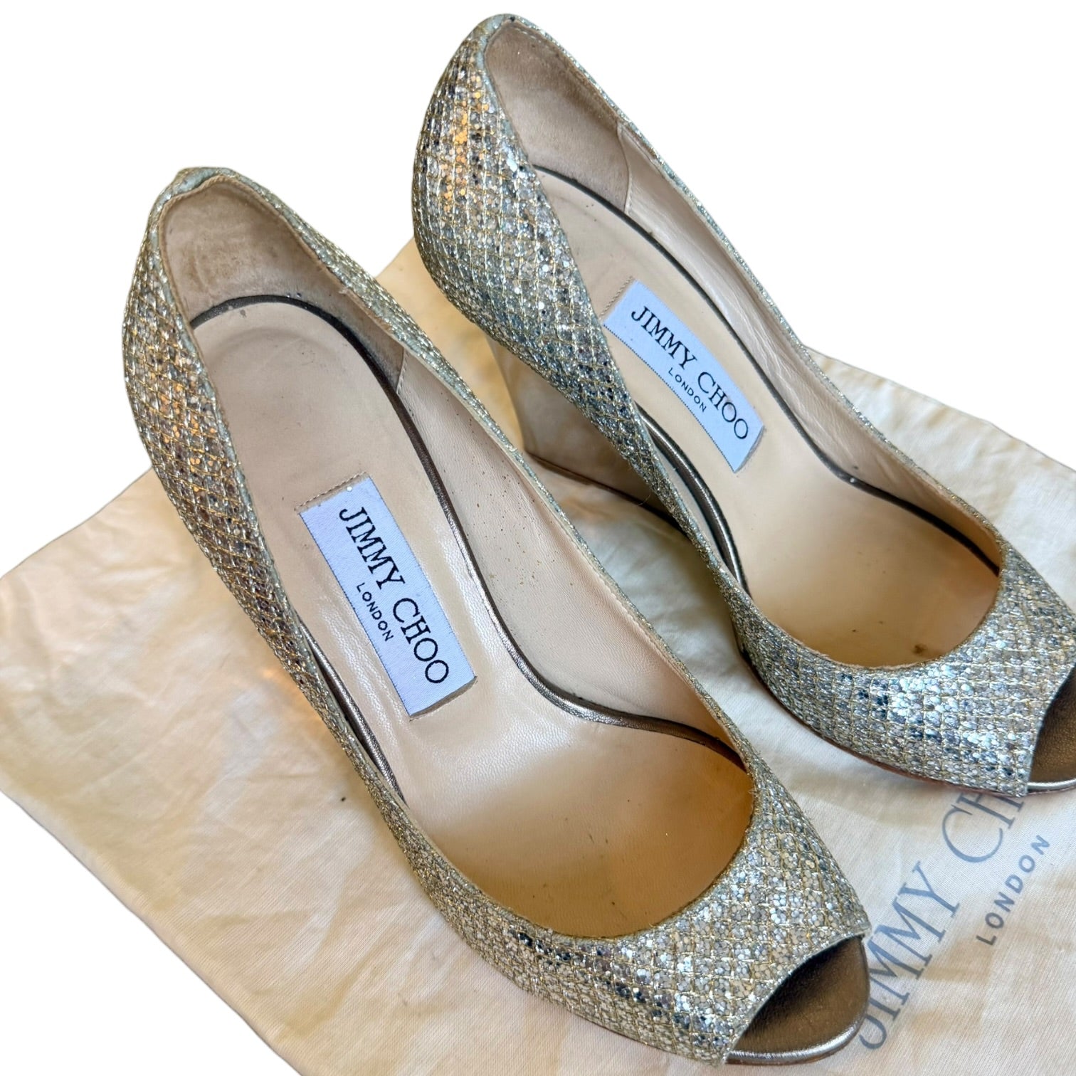 Jimmy Choo Glitter Wedges (5)