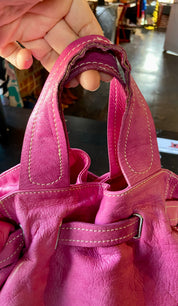 Nuovedive pink Italian leather handbag