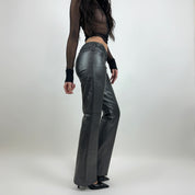 Caché Silver Leather Pants (S)