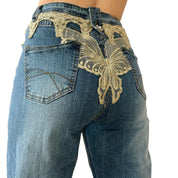 Y2K Butterfly Jeans (M)