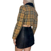 Custom Plaid Cropped Jacket (S)