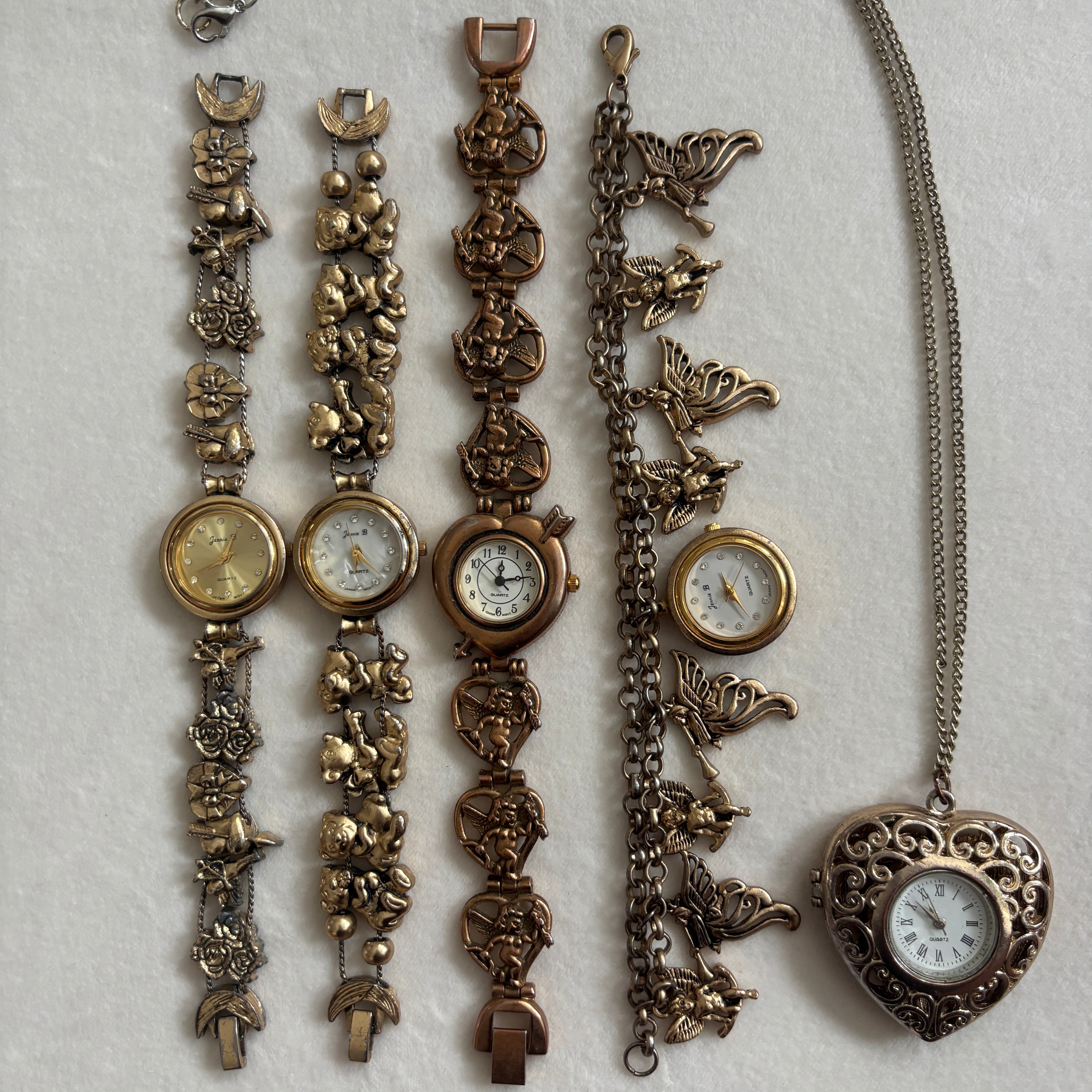 Vintage Cupid's Bow & Heart Watch