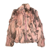 Pink + Brown Fur Jacket (XS/S)