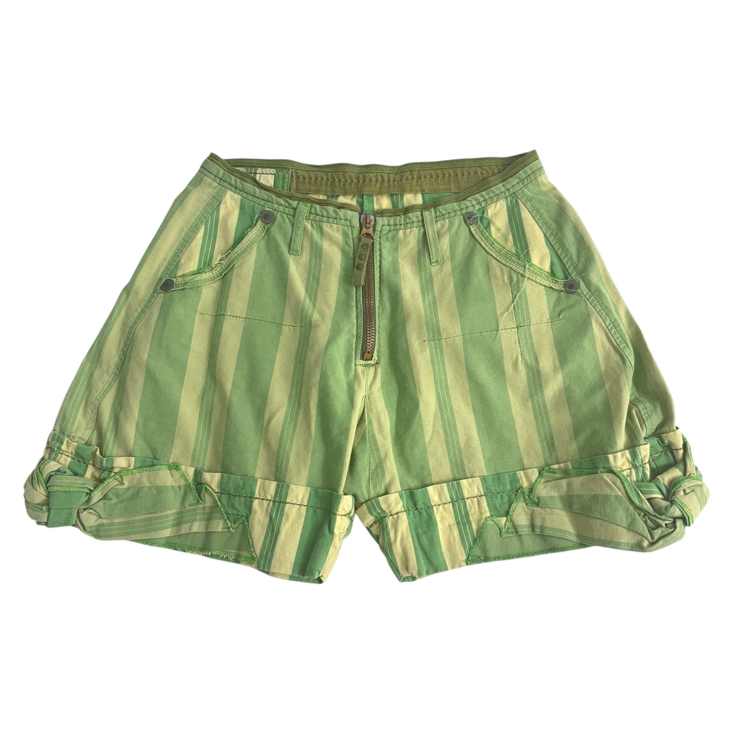 MFG Green Striped Shorts (XS/S)