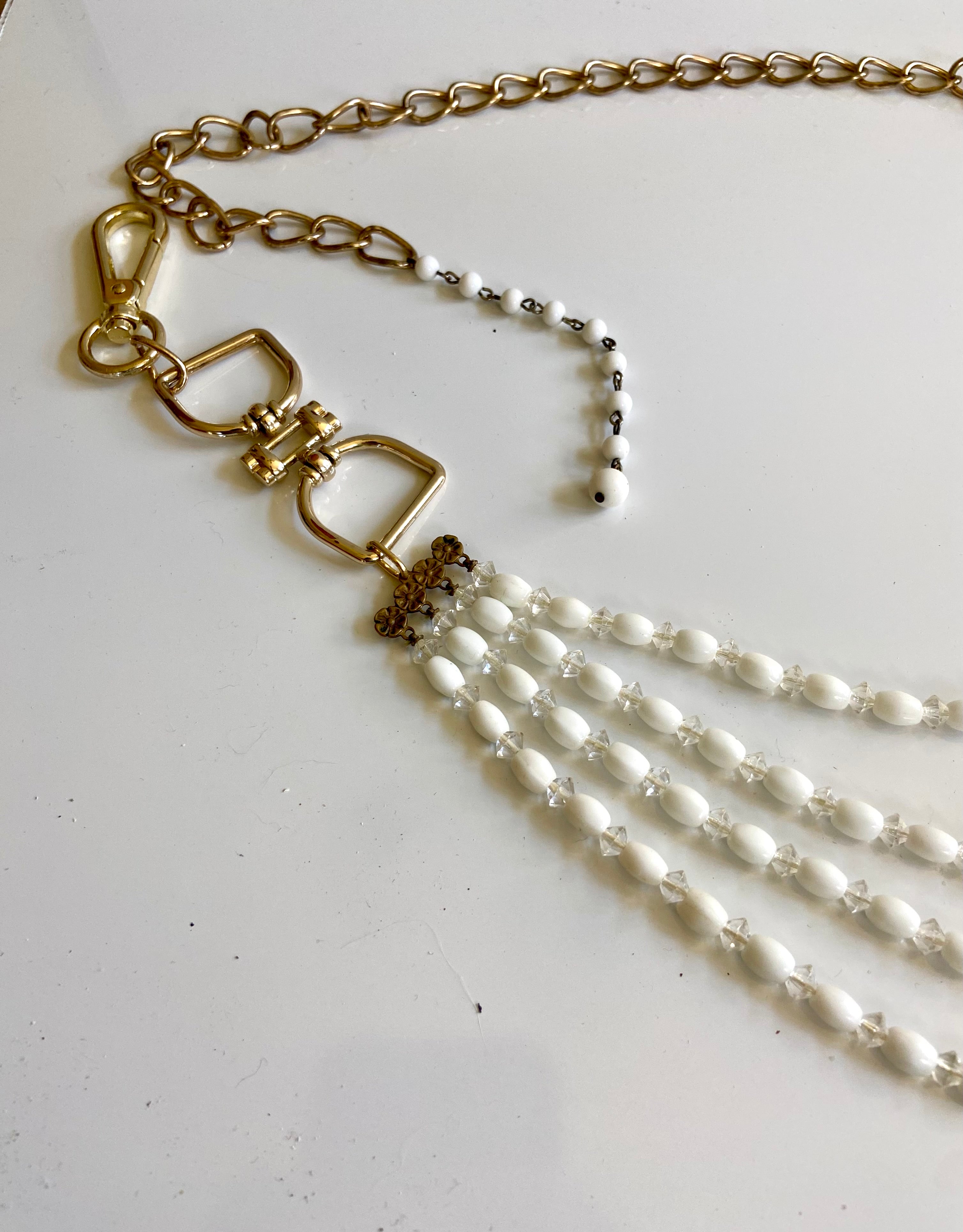 Beads layered belt