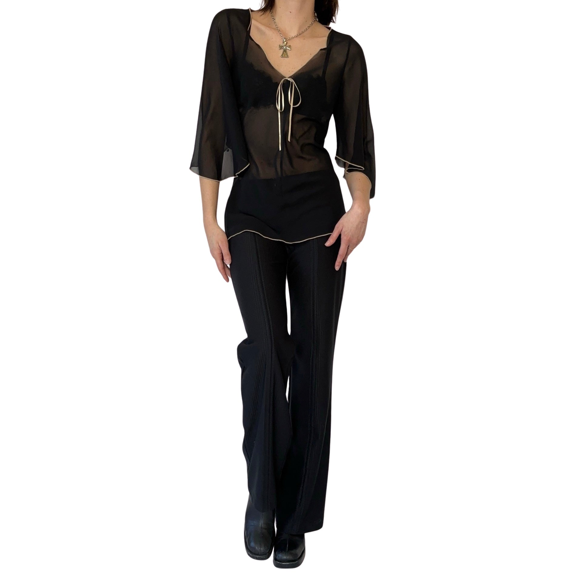 Y2K Pinstripe Trousers (S)