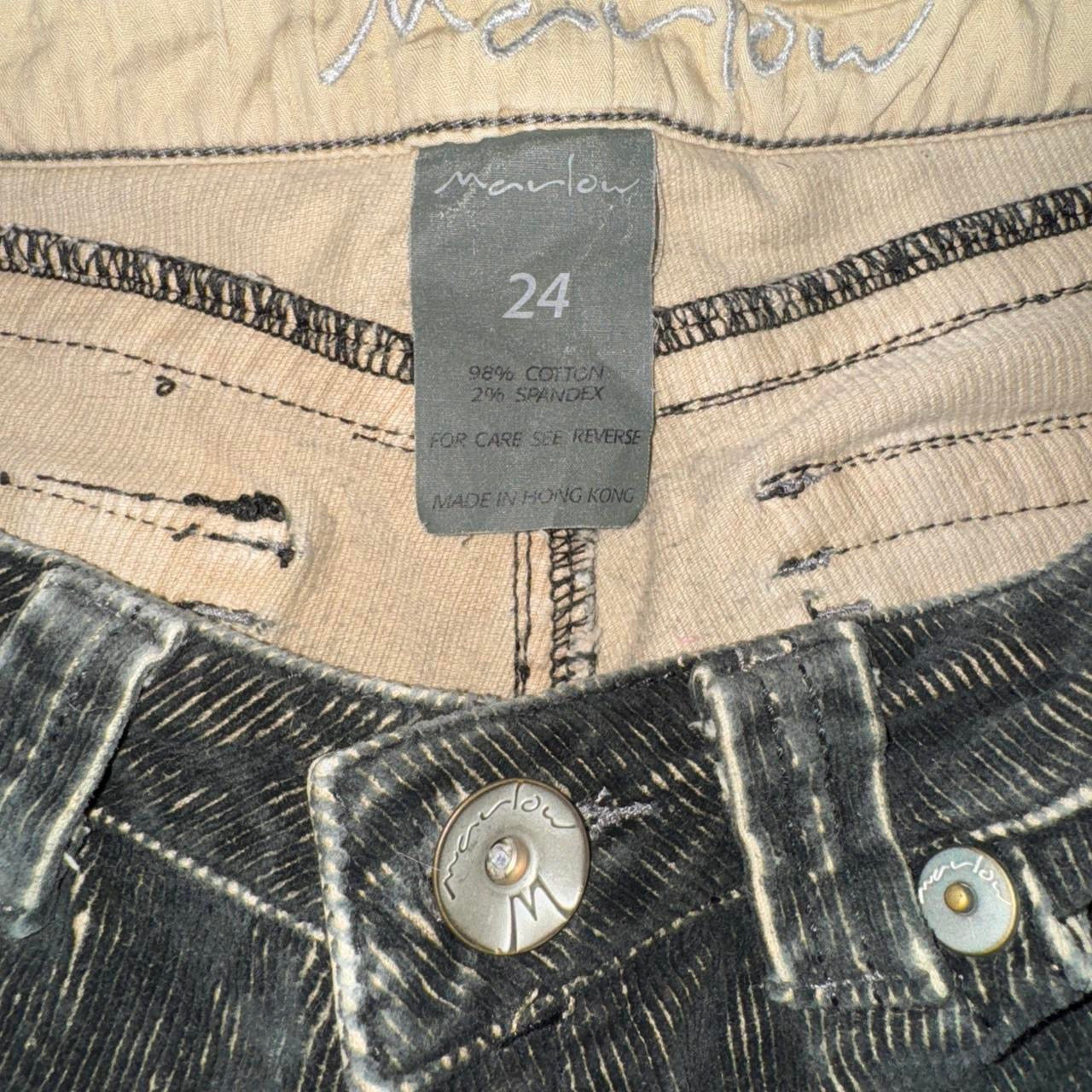 Charcoal Corduroy Low Rise Flares (XS)