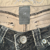 Charcoal Corduroy Low Rise Flares (XS)