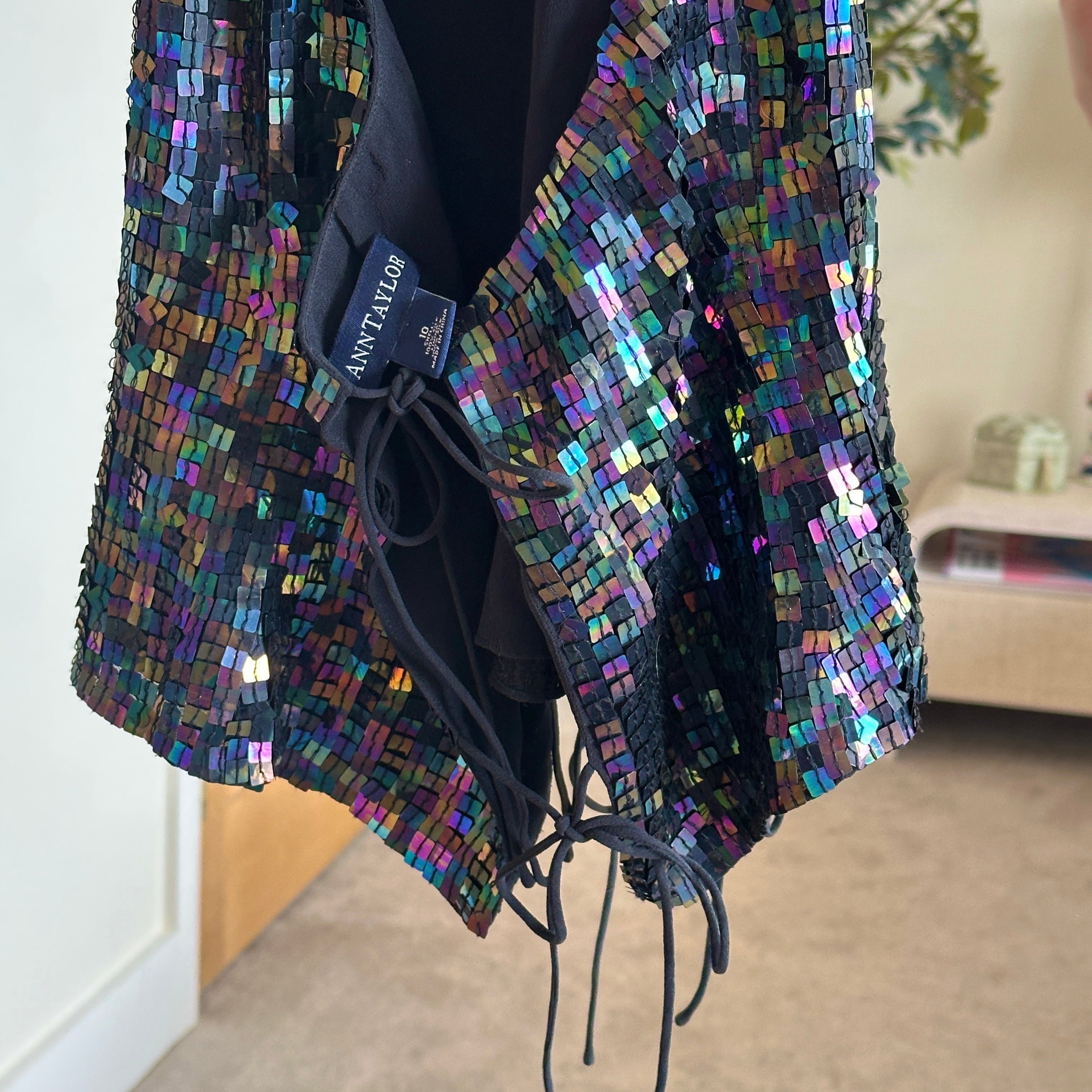 Vintage Silk Sequin Tank (M/L)