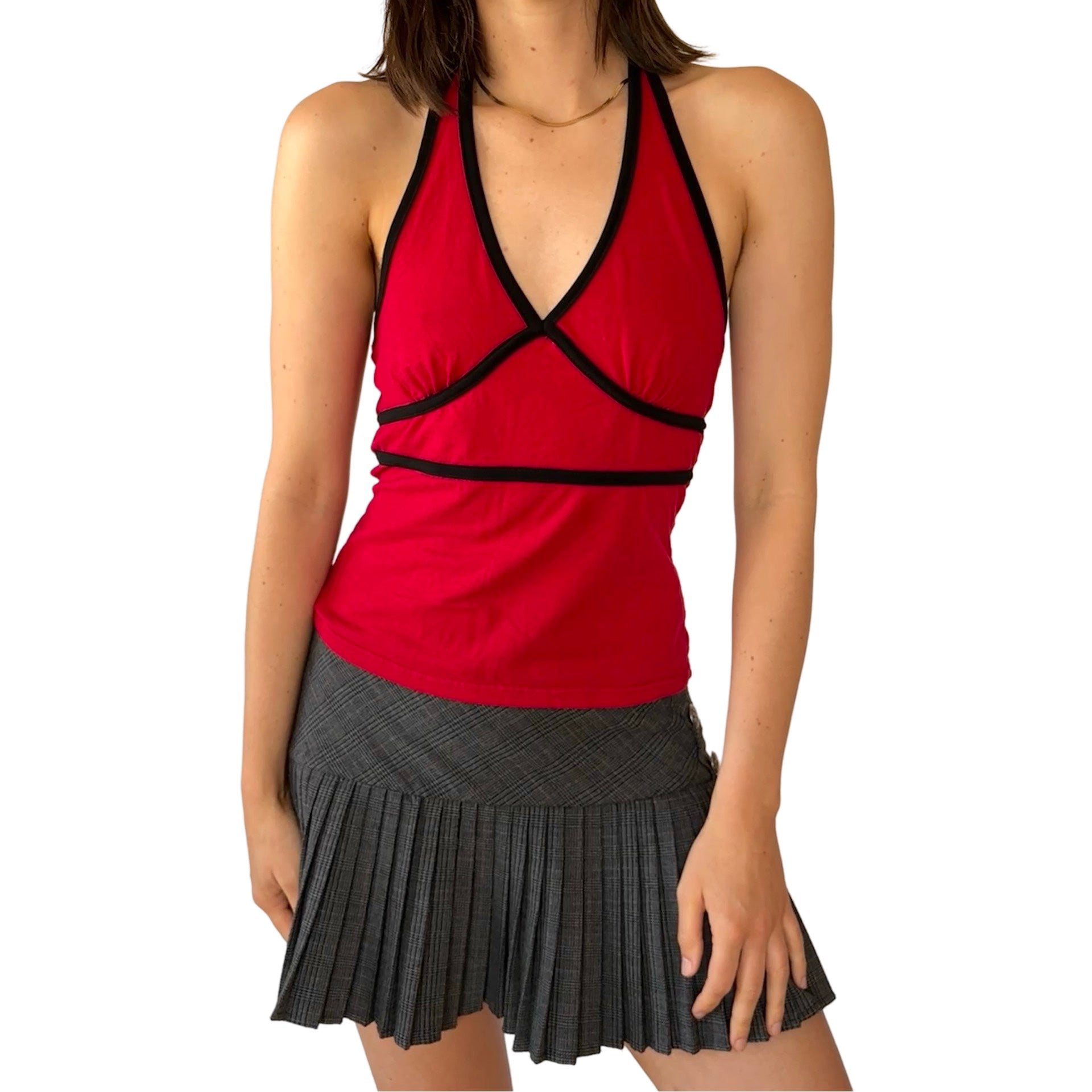 90s Red Halter Tank (S/M)