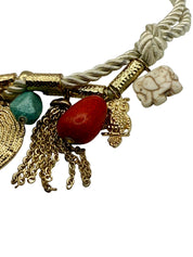 Gold Charm Rope Necklace