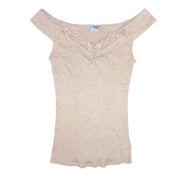 Guess Lace Detail Cap Sleeve Top (S)