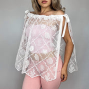 Shell Print Lace Multi-Wear Piece (One Size)