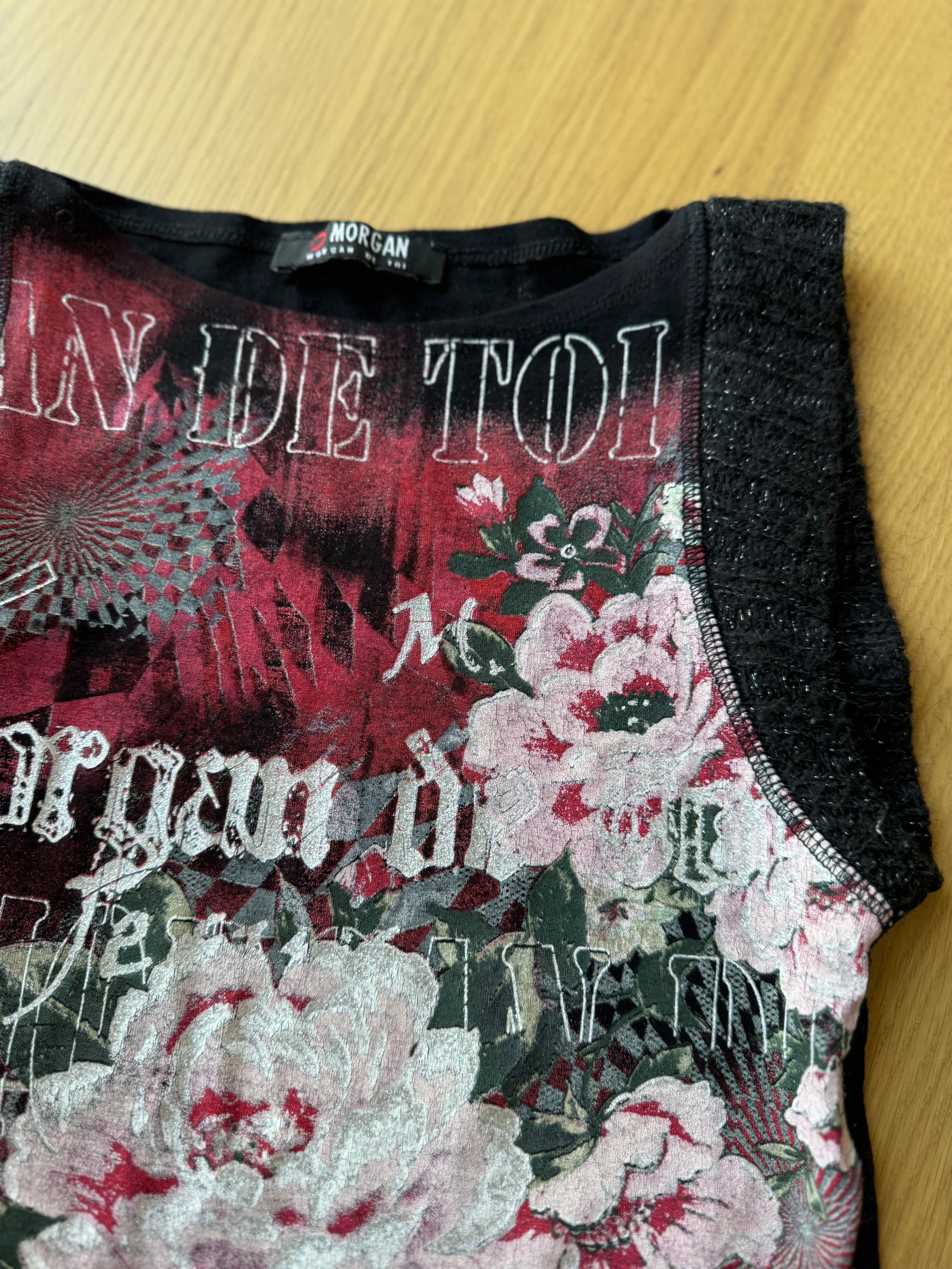 Vintage Morgan de toi Slinky Graphic Top (S)