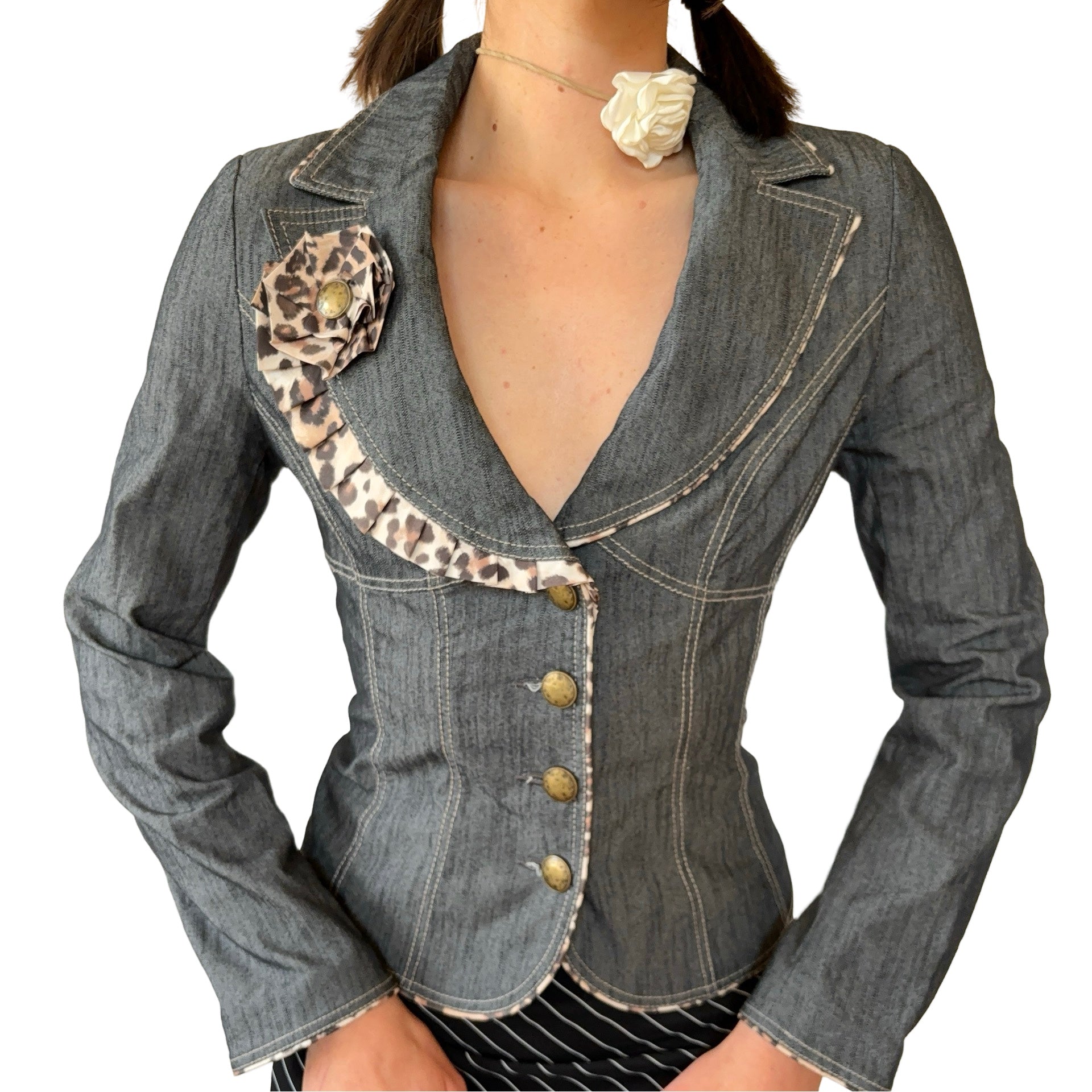 2000s Denim Blazer (S)