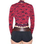 Y2K ZAC POSEN Red Daisy Cardigan (XS)