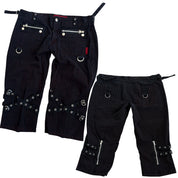 VTG Tripp NYC black and red pinstripe bondage capris (M/L)