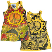 Y2K trippy AOP mini dress (m)