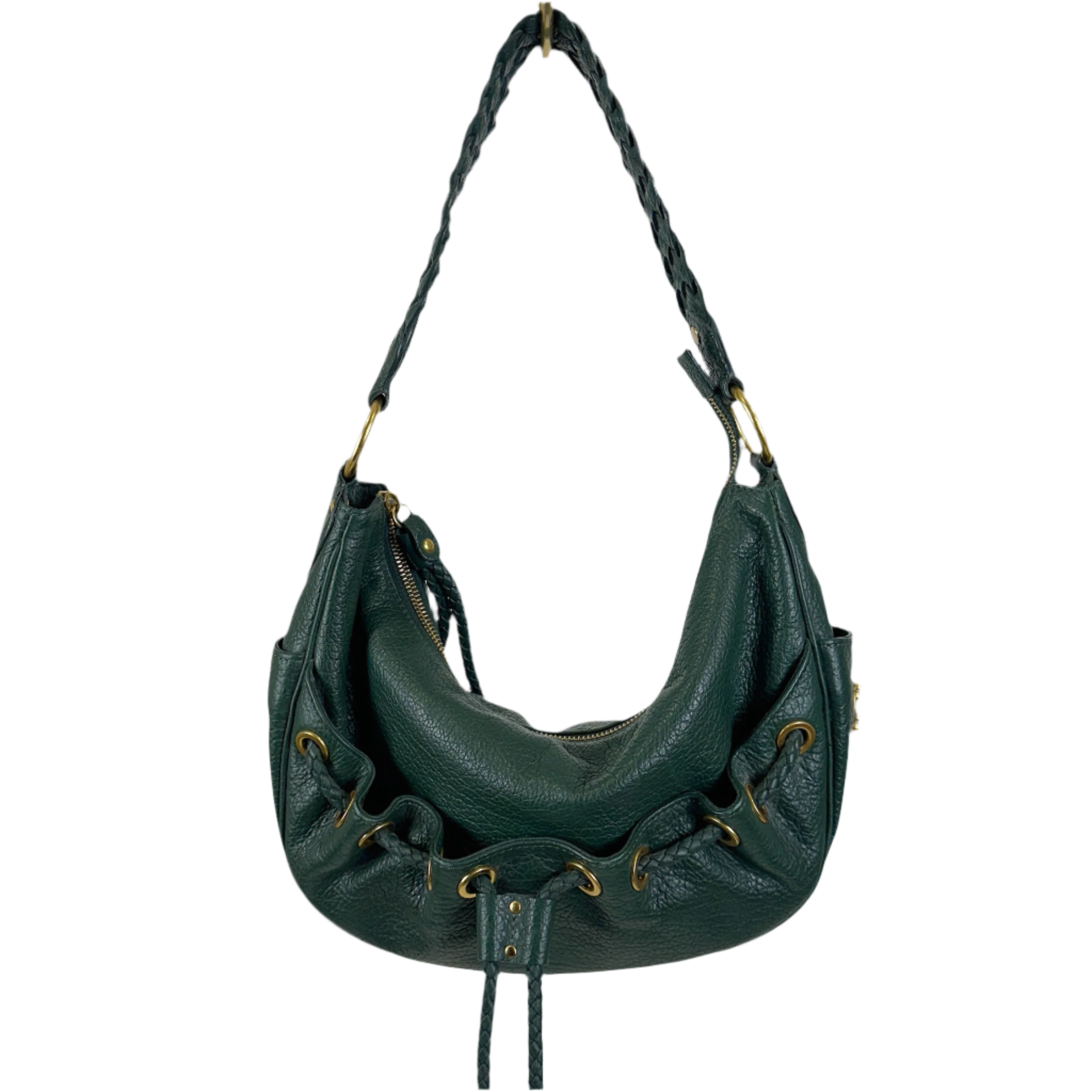 Micheal Kors Forest Green Leather Bag