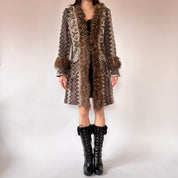 Y2K Faux Fur Coat (S)