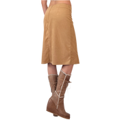 Y2K Nude Lace Up Midi Skirt (S)