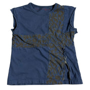 vintage Fake London Genius panelled asymmetric tank top (S)