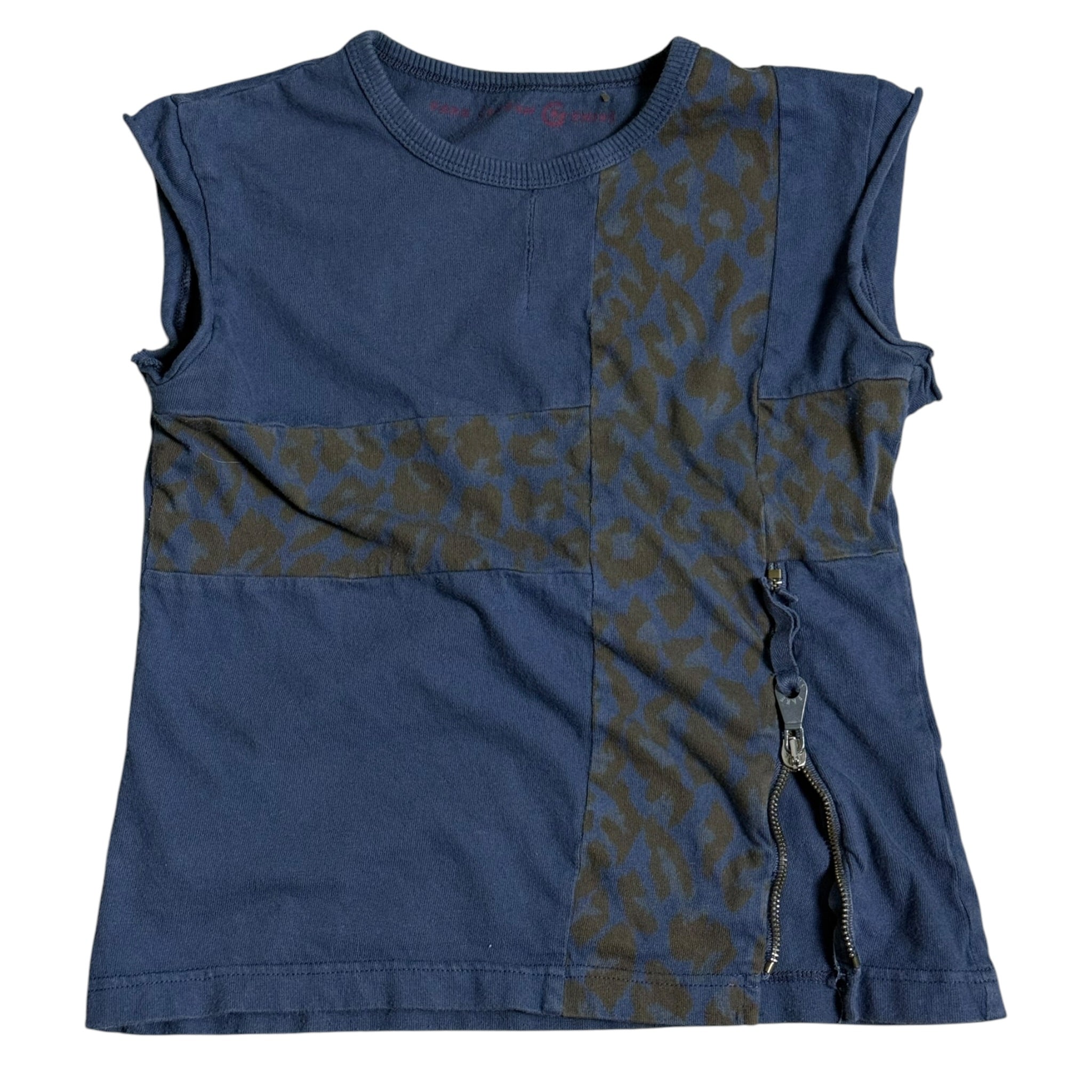 vintage Fake London Genius panelled asymmetric tank top (S)
