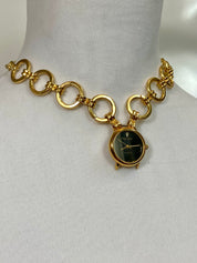 Cute round watch choker