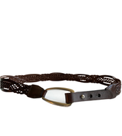 Brown breaded Leather belt