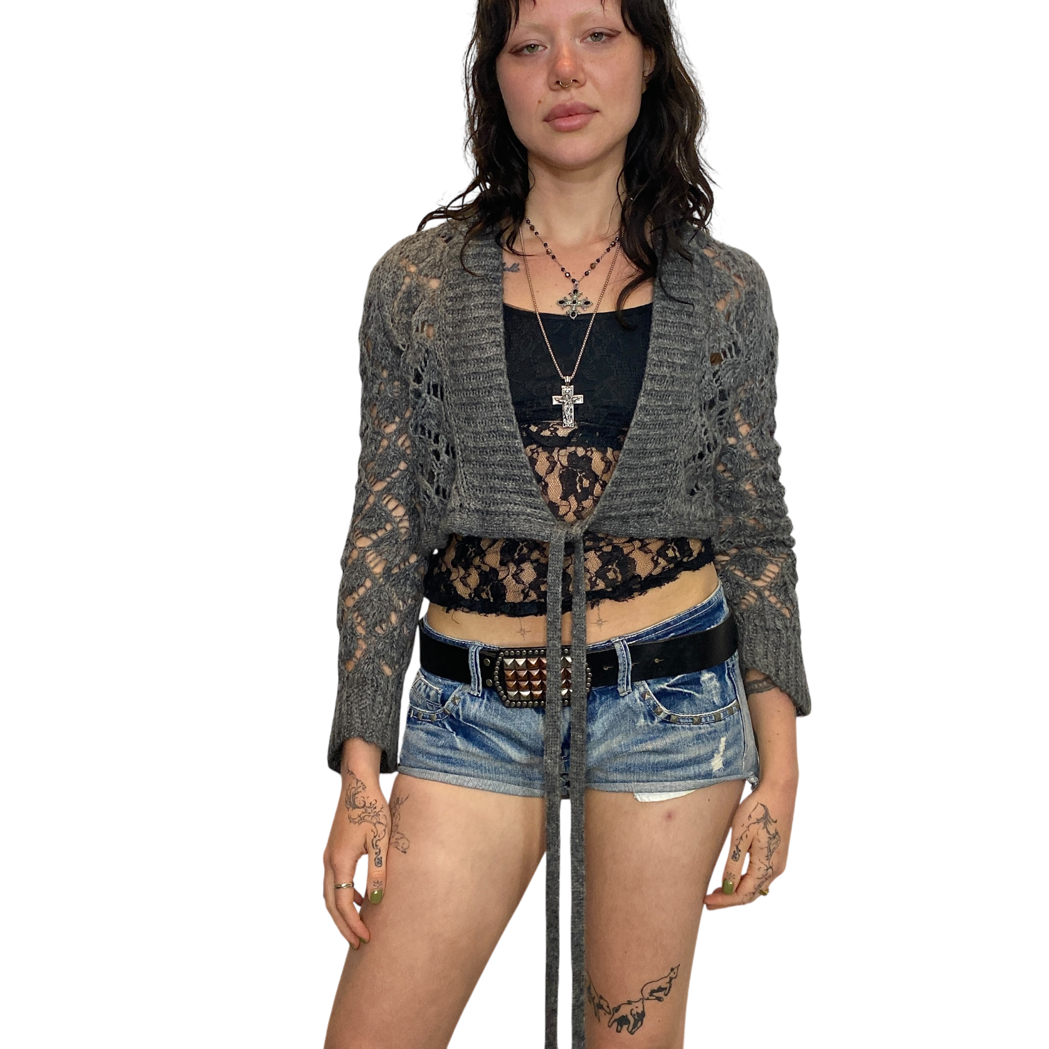 Vintage Grunge Multi-wrap Cardigan (S)