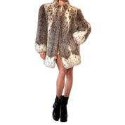 80s Faux Fur Coat (M/L)