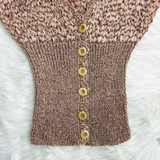 Bebe 2000s Taupe Knit Cardigan (M)