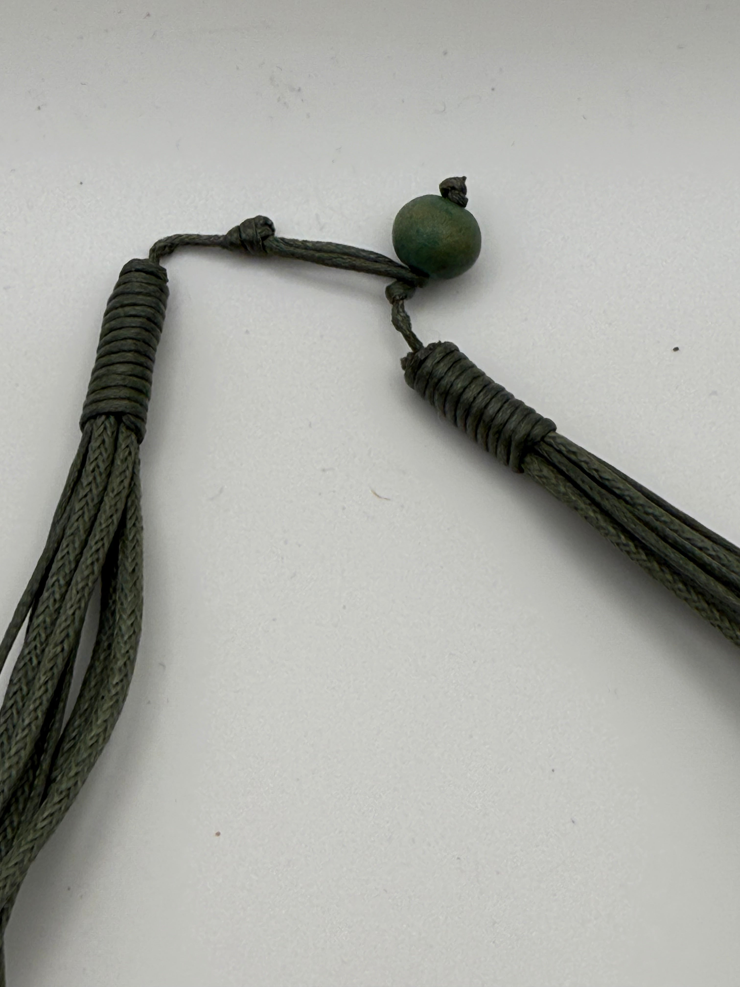 Olive Green Layered Pendant Necklace