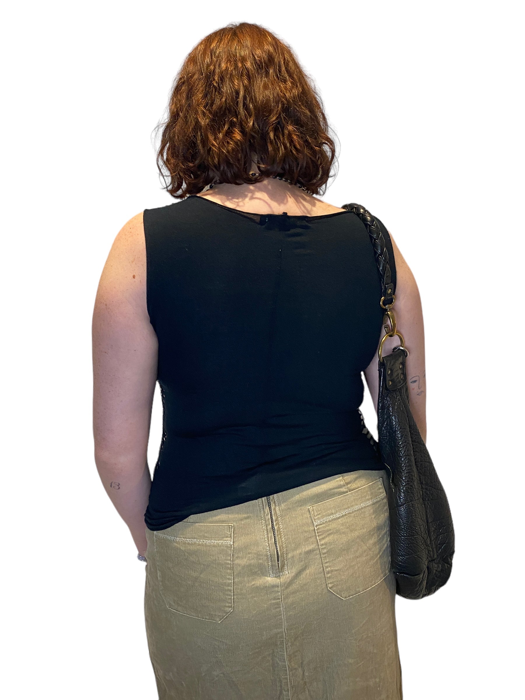 Y2K Moto Chick Gothic Font Motif Tank (M)